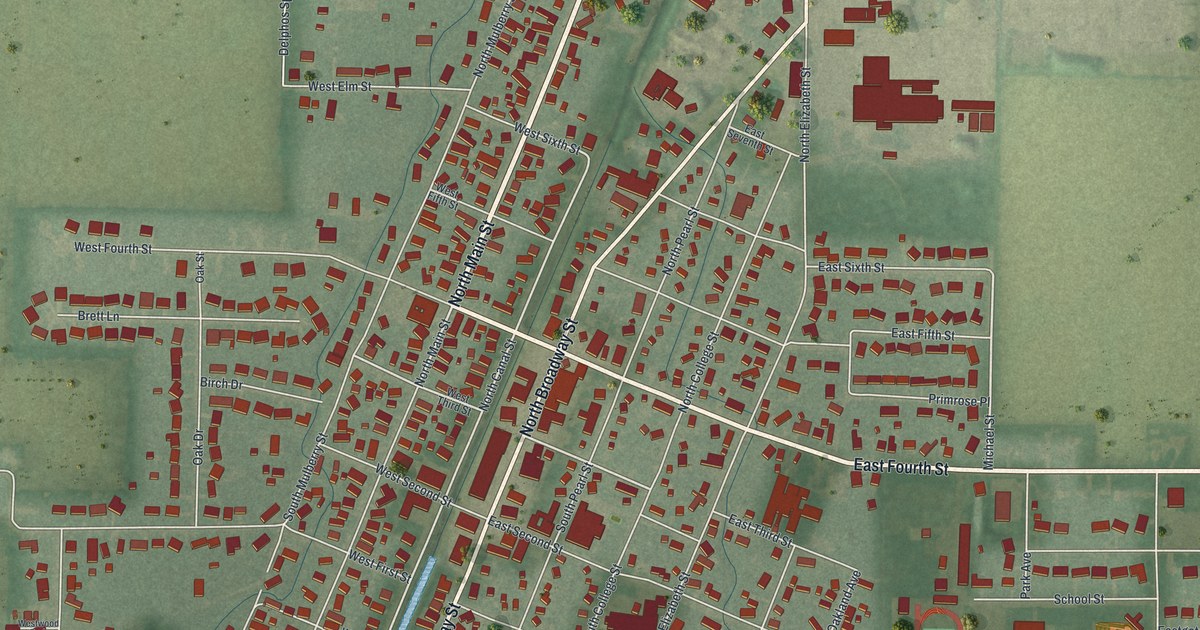 Map of Spencerville, Ohio in 2026