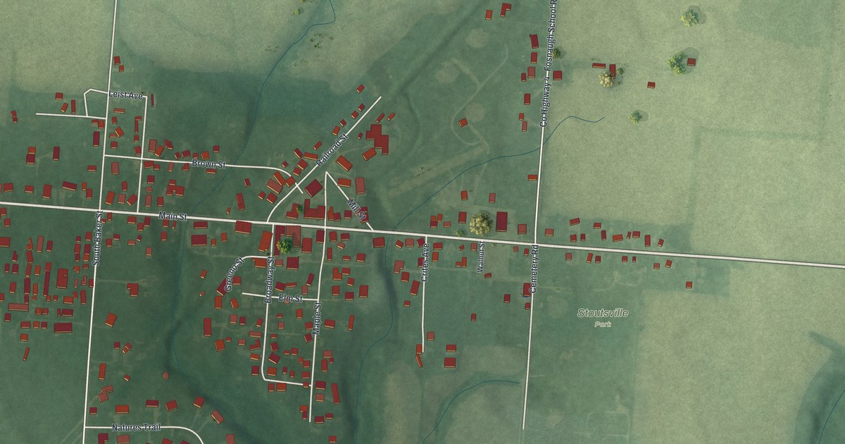 Map of Stoutsville, Ohio in 2026