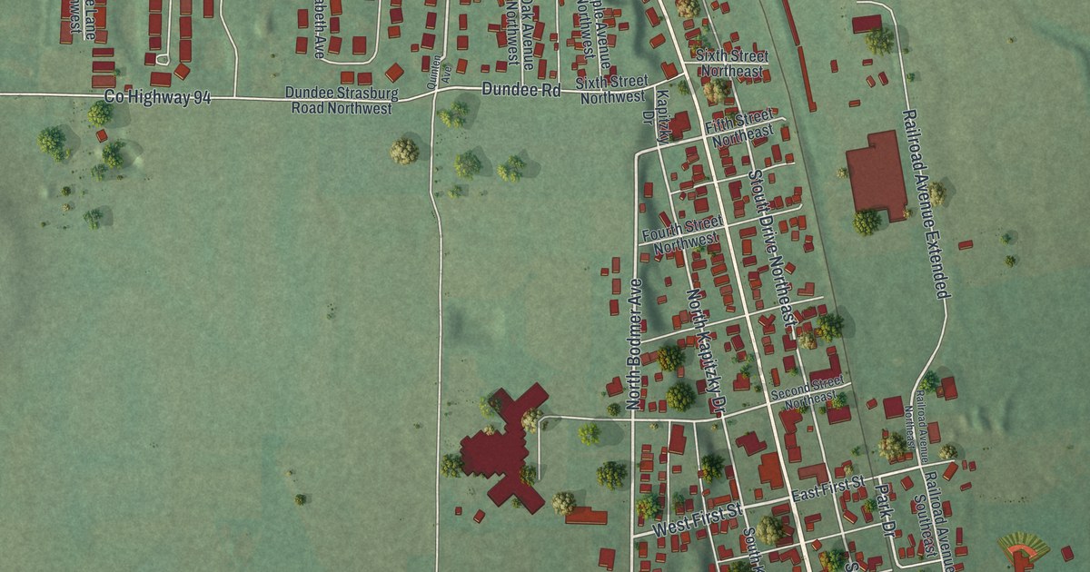 Map of Strasburg, Ohio in 2026