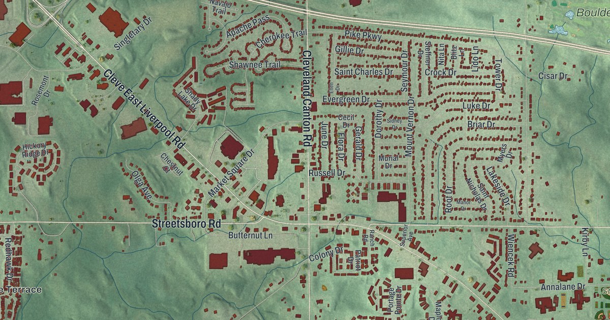 Map of Streetsboro, Ohio in 2026