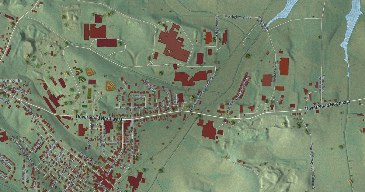 Map of Sugarcreek, Ohio in 2026