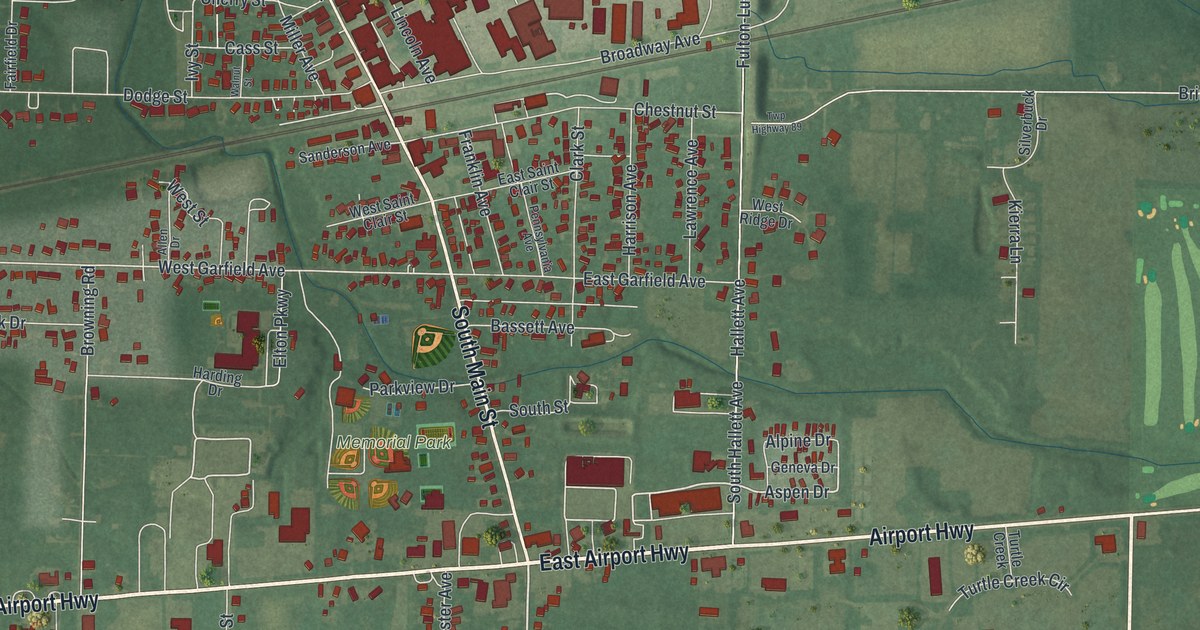 Map of Swanton, Ohio in 2026