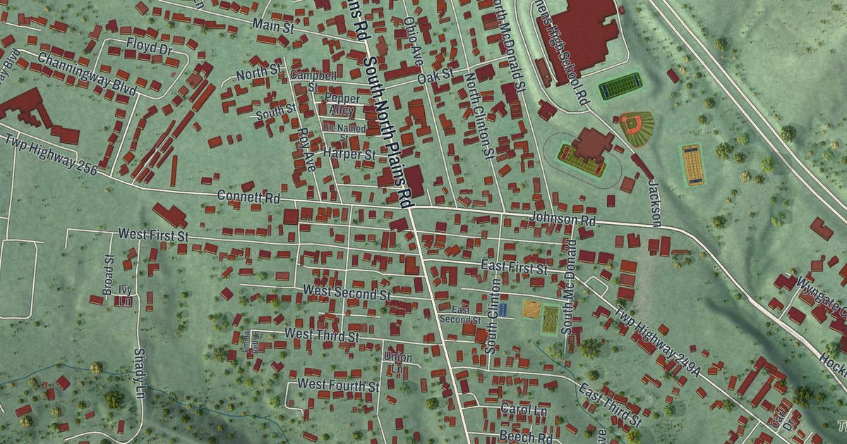 Map of The Plains, Ohio in 2026