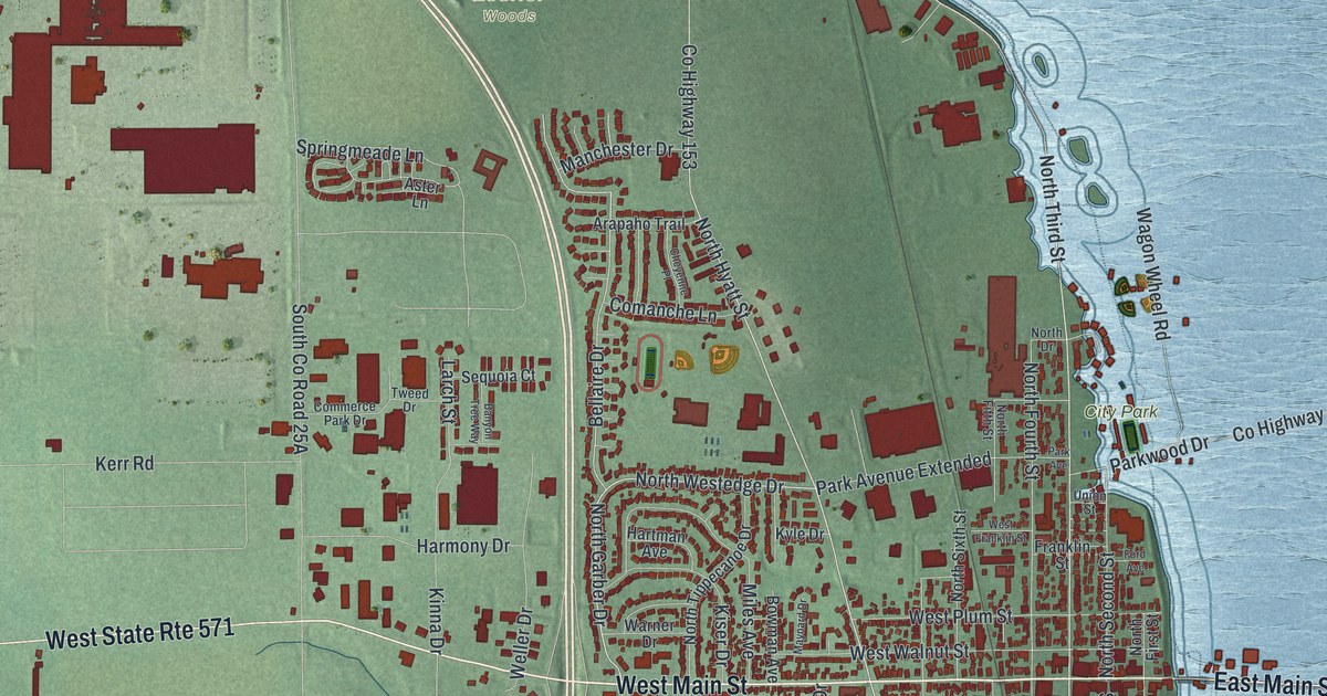 Map of Tipp City, Ohio in 2026