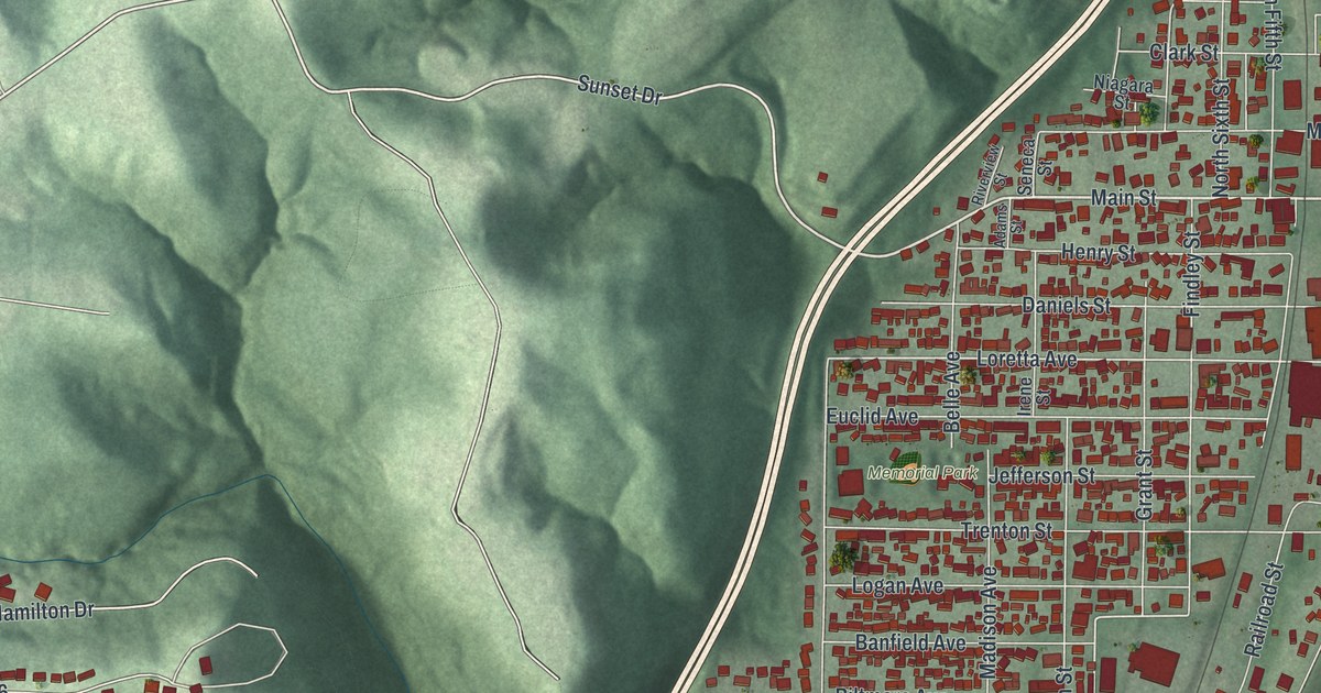 Map of Toronto, Ohio in 2026