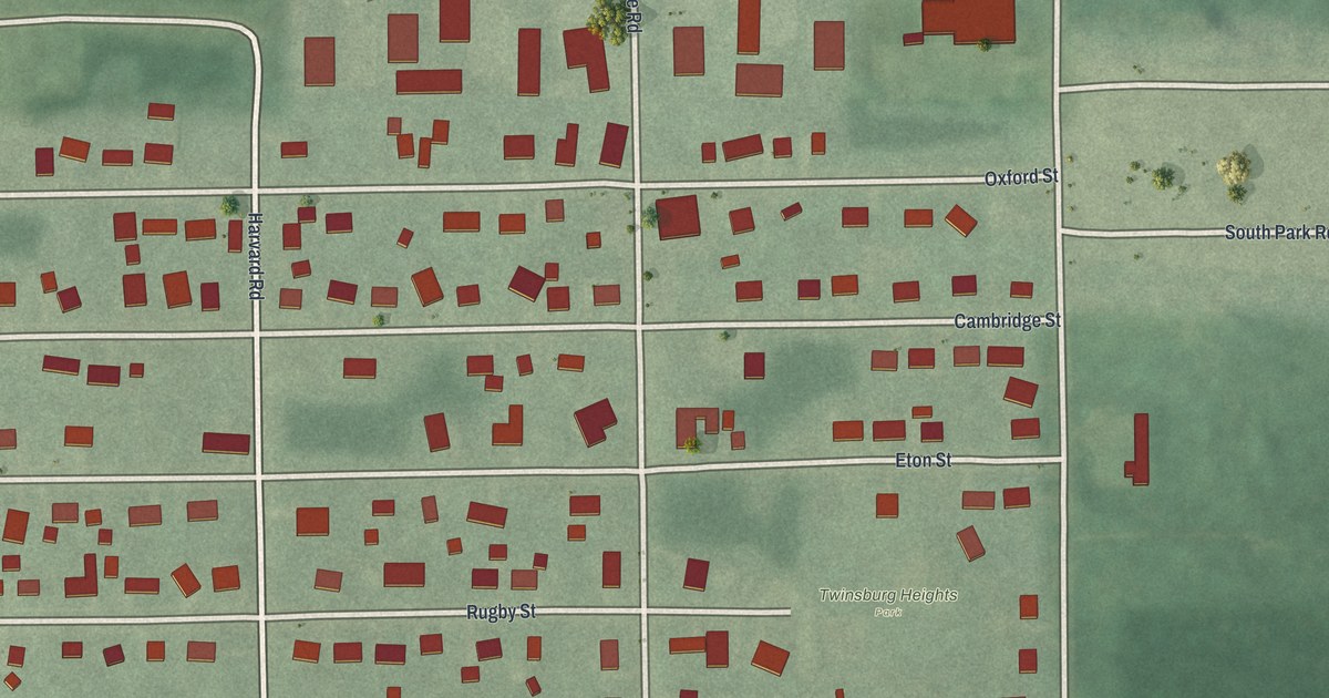 Map of Twinsburg Heights, Ohio in 2026