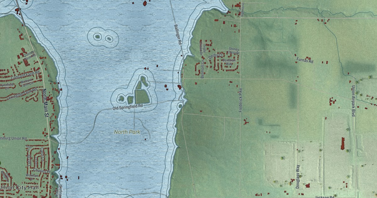 Map of Union, Ohio in 2026