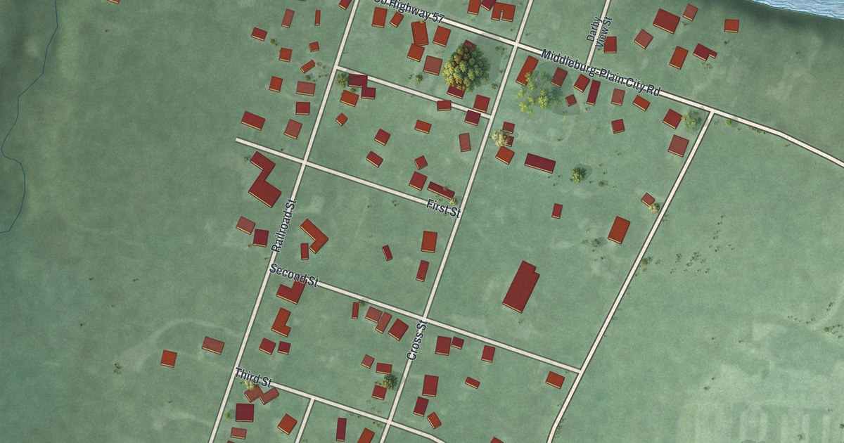 Map of Unionville Center, Ohio in 2026