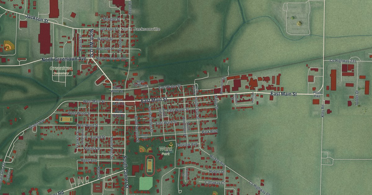 Map of Versailles, Ohio in 2026