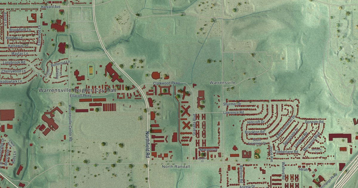 Map of Warrensville Heights, Ohio in 2026