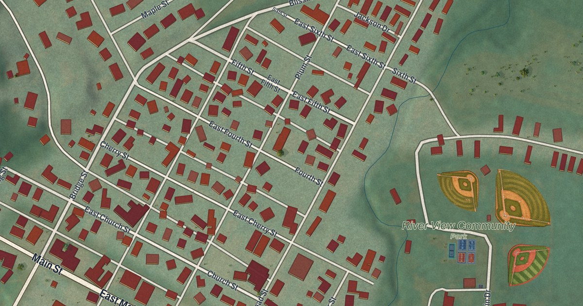 Map of Warsaw, Ohio in 2026