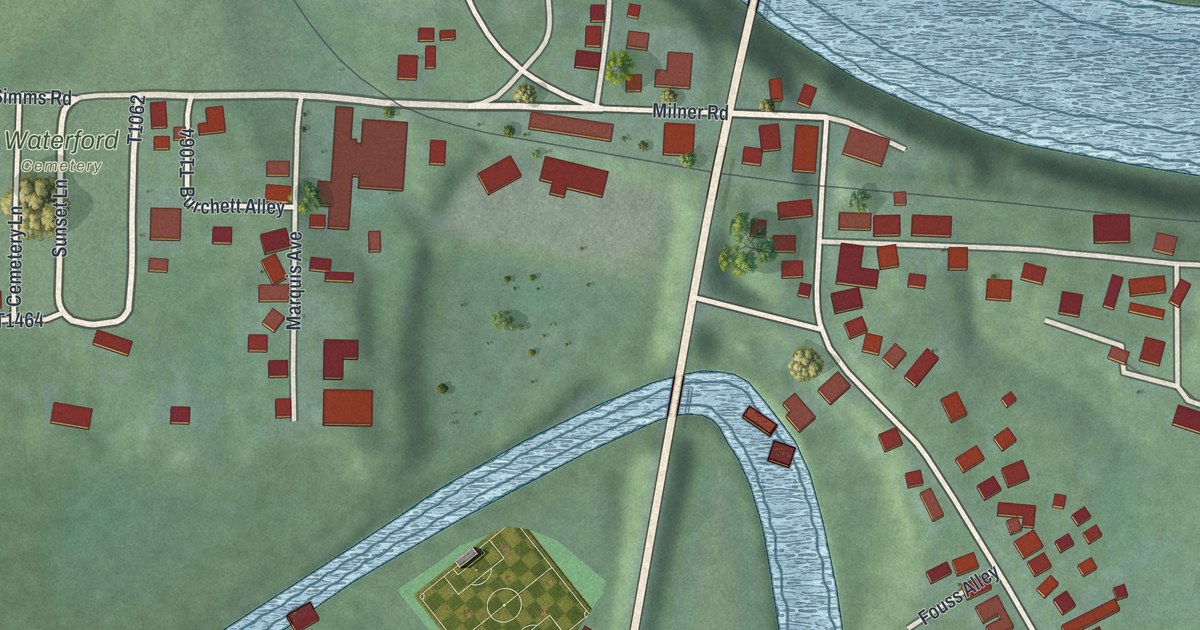 Map of Waterford, Ohio in 2026