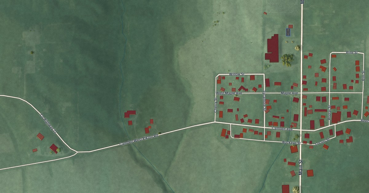 Map of West Elkton, Ohio in 2026