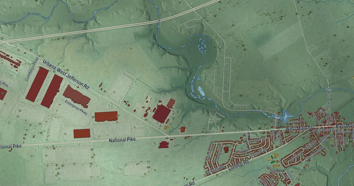 Map of West Jefferson, Ohio in 2026