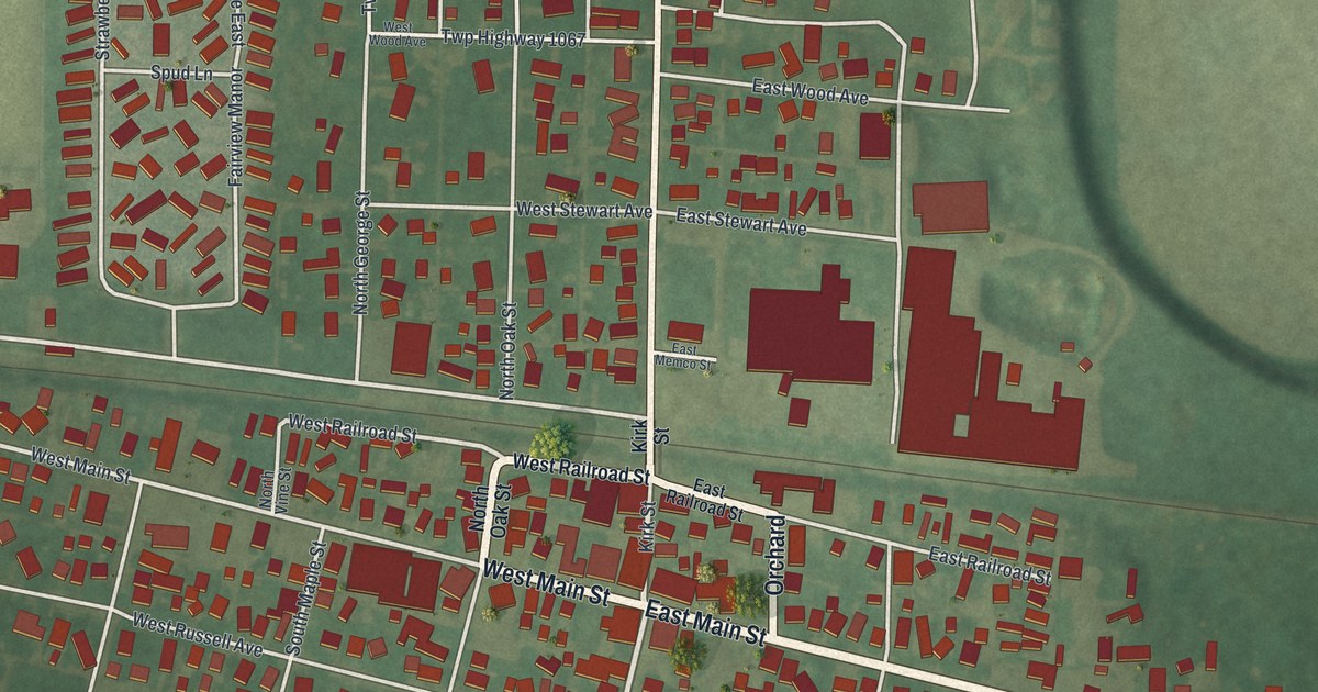 Map of West Lafayette, Ohio in 2026