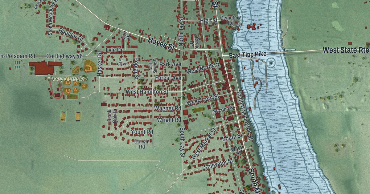 Map of West Milton, Ohio in 2026