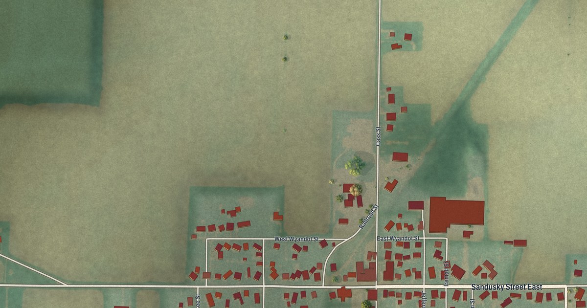 Map of Wharton, Ohio in 2026