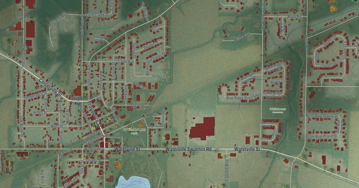 Map of Whitehouse, Ohio in 2026