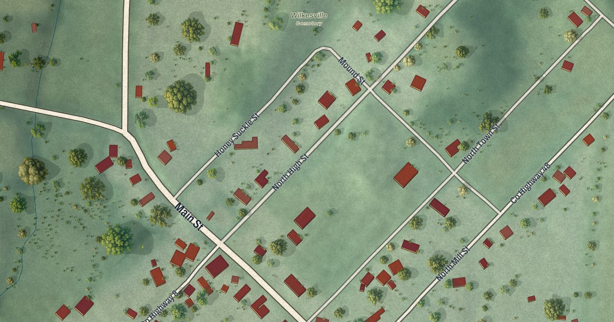 Map of Wilkesville, Ohio in 2026