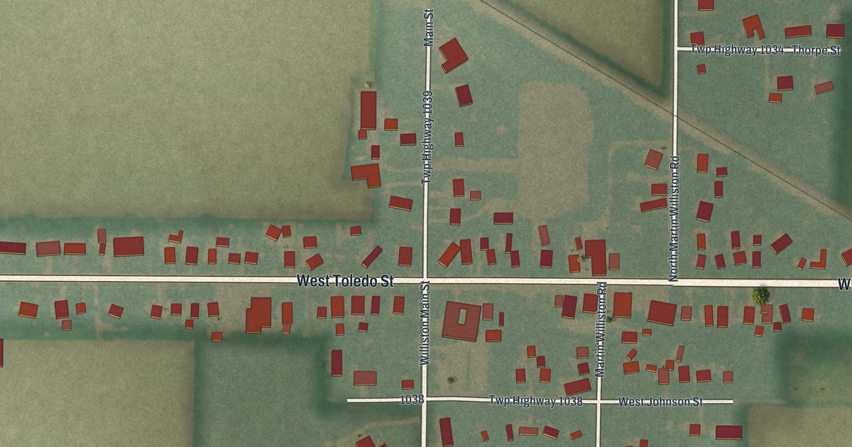 Map of Williston, Ohio in 2026