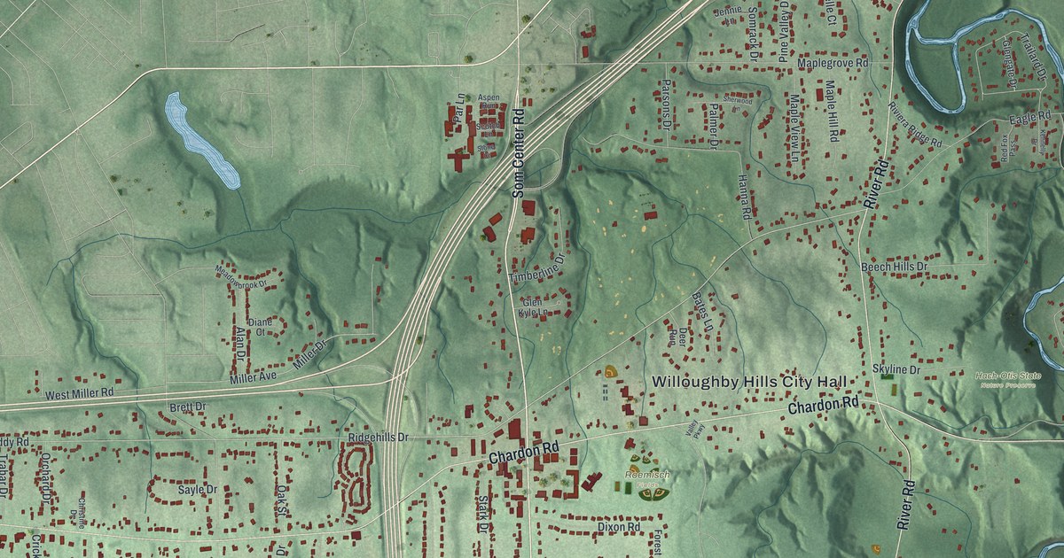 Map of Willoughby Hills, Ohio in 2026