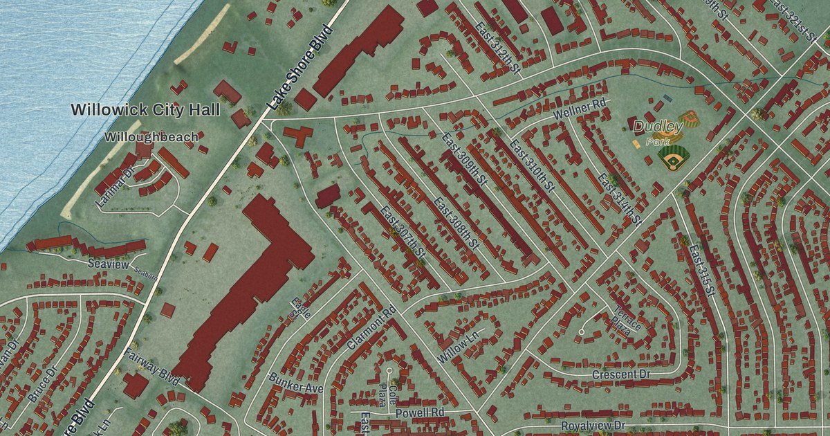 Map of Willowick, Ohio in 2026