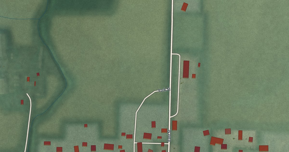 Map of Yorkshire, Ohio in 2026