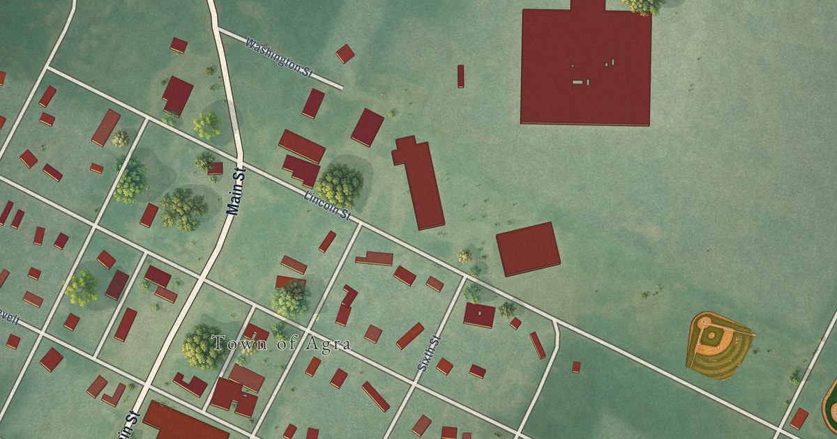 Map of Agra, Oklahoma in 2026