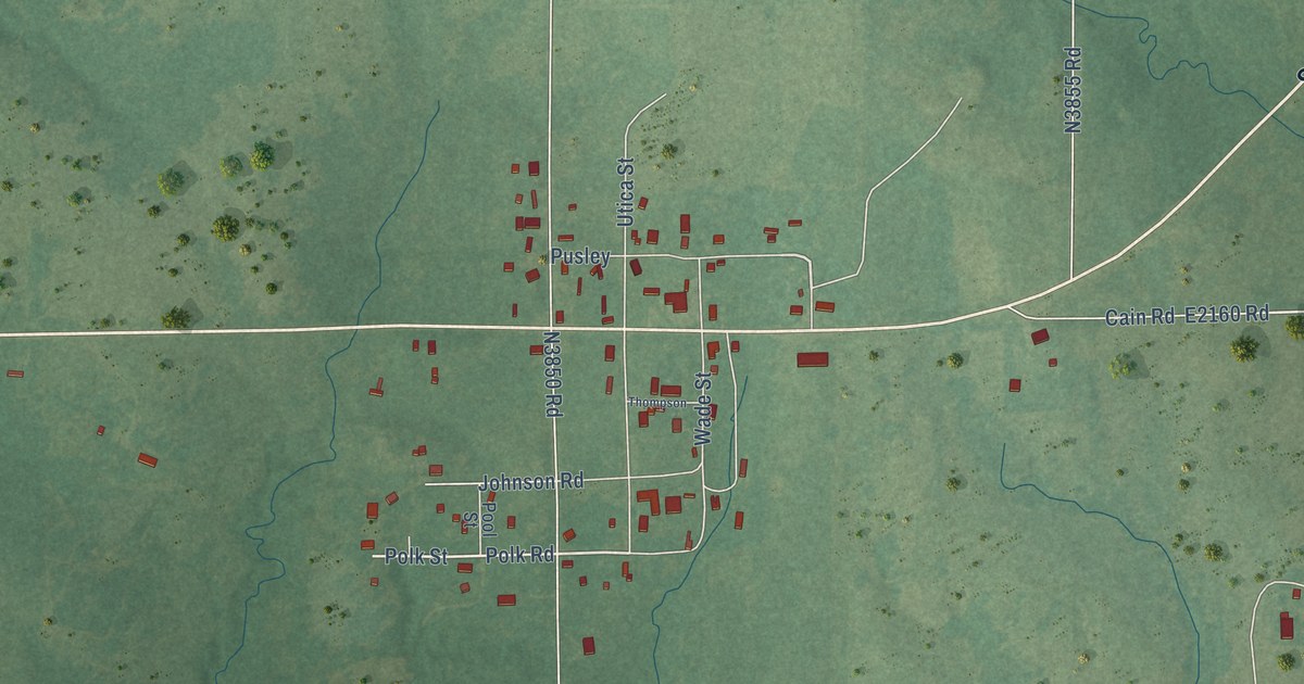 Map of Albany, Oklahoma in 2026