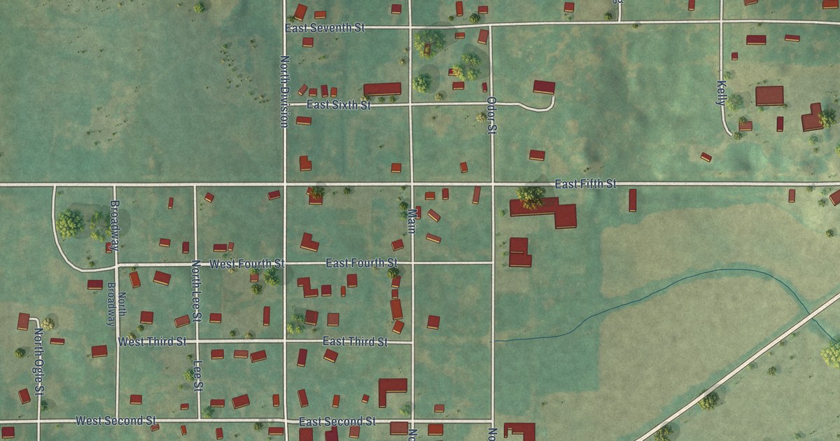 Map of Arcadia, Oklahoma in 2026