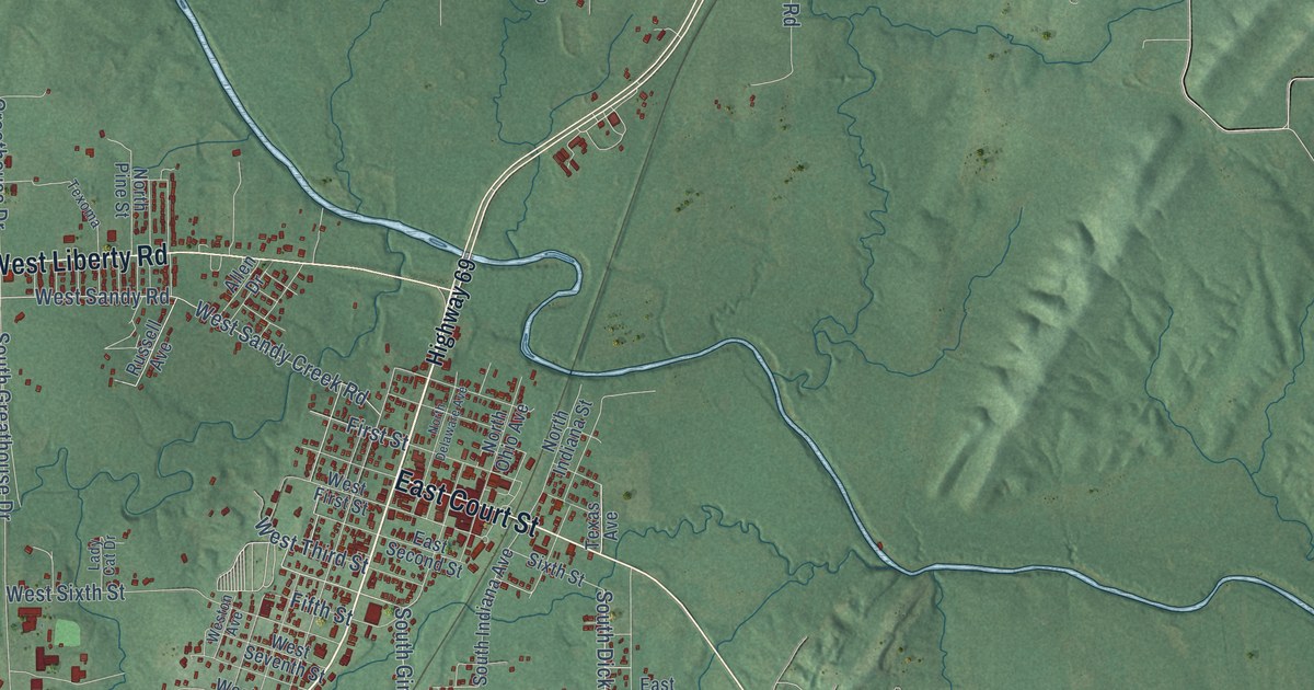 Map of Atoka, Oklahoma in 2026