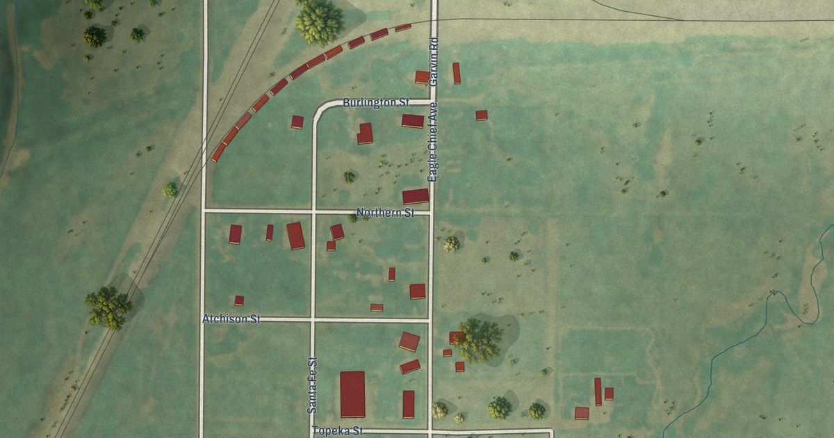 Map of Avard, Oklahoma in 2026