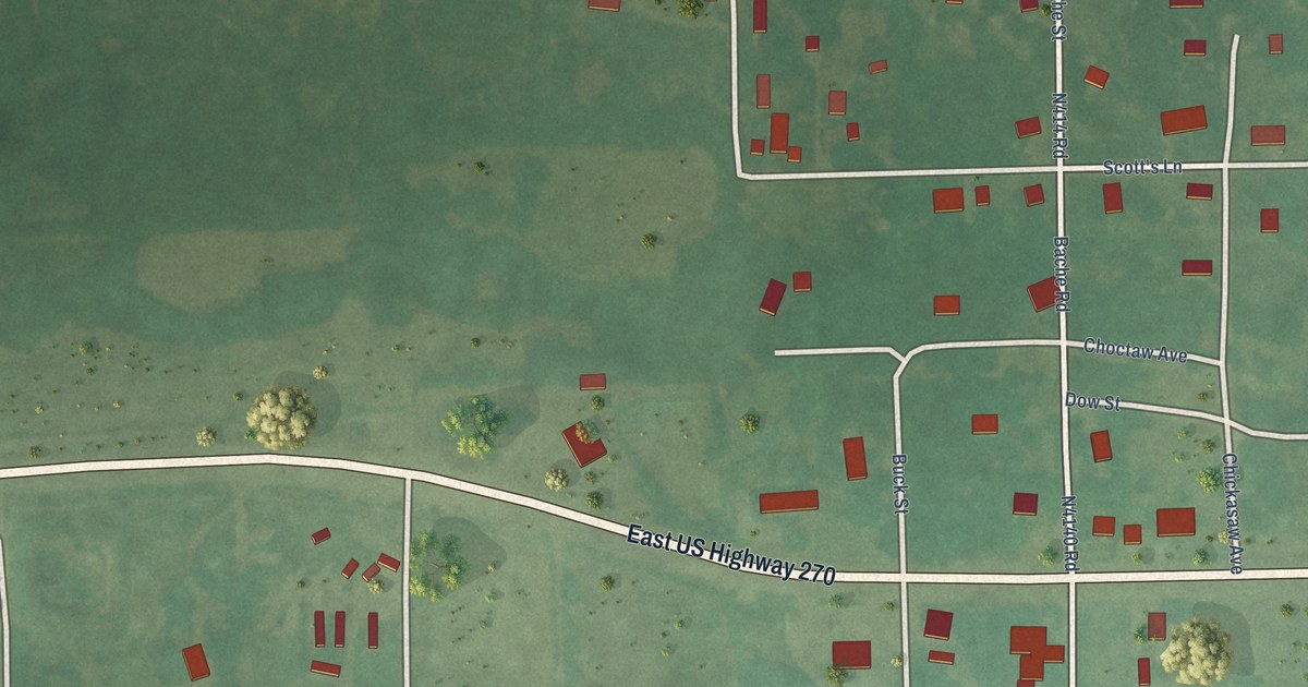 Map of Bache, Oklahoma in 2026