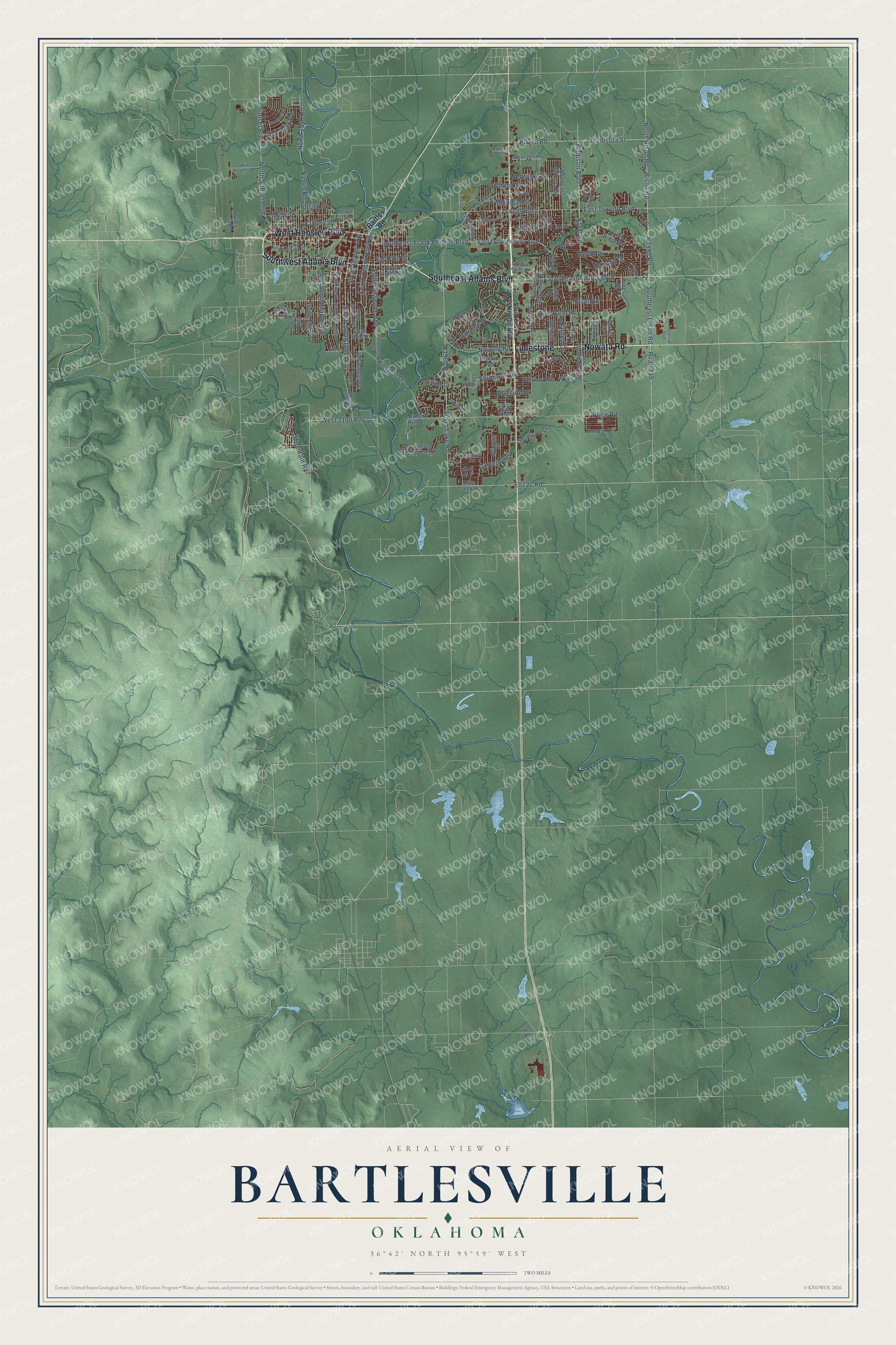 Watermarked full-map preview of Bartlesville, Oklahoma
