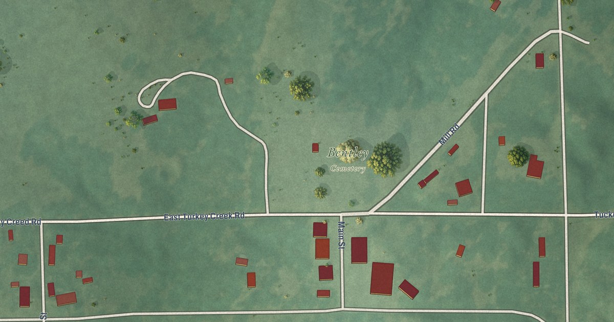 Map of Bentley, Oklahoma in 2026