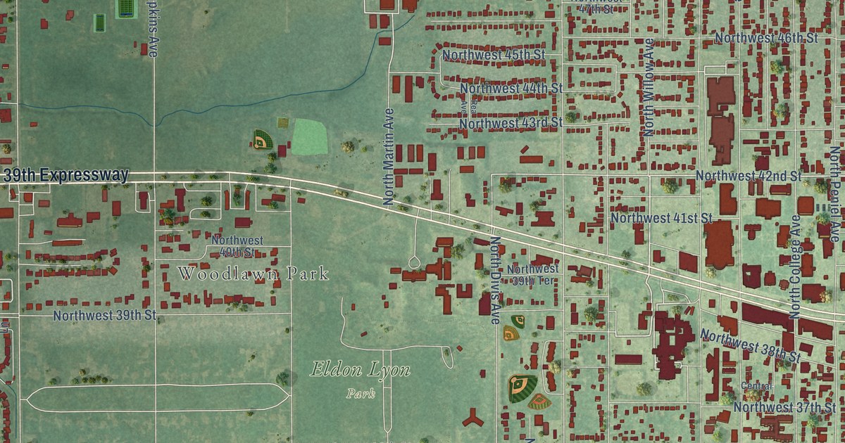 Map of Bethany, Oklahoma in 2026