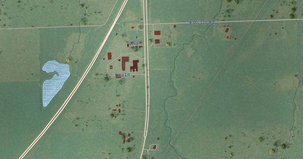 Map of Big Cabin, Oklahoma in 2026