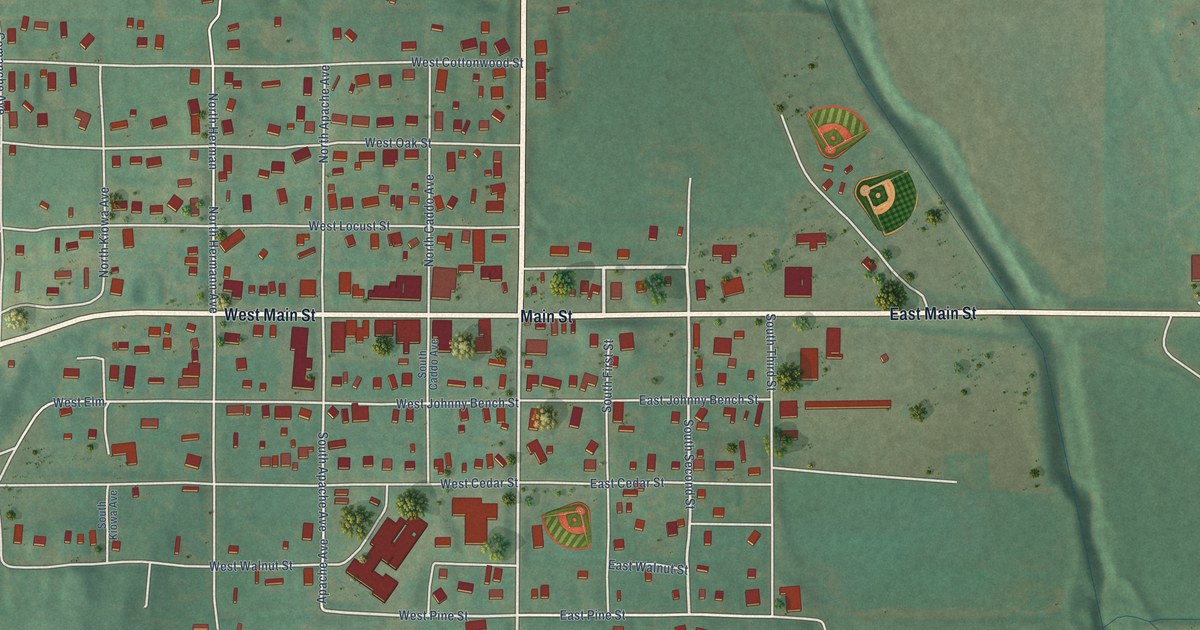 Map of Binger, Oklahoma in 2026