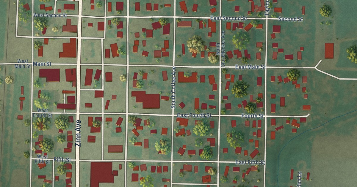 Map of Blair, Oklahoma in 2026