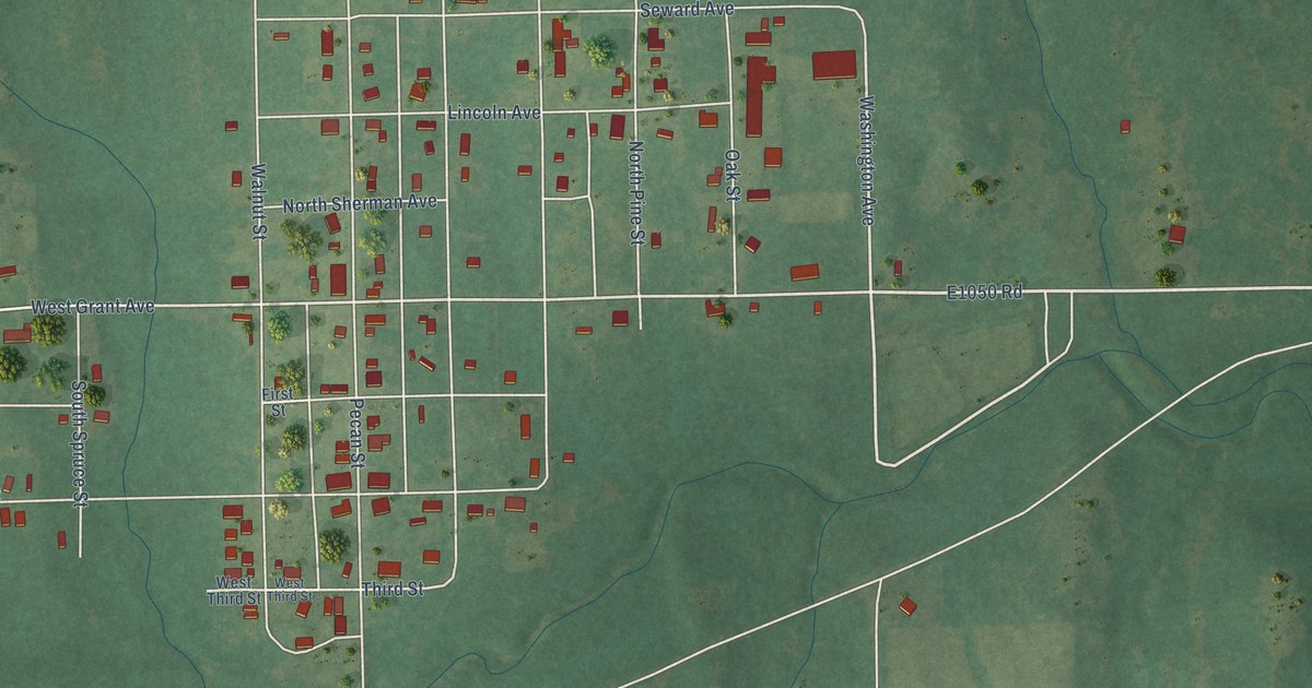 Map of Boley, Oklahoma in 2026