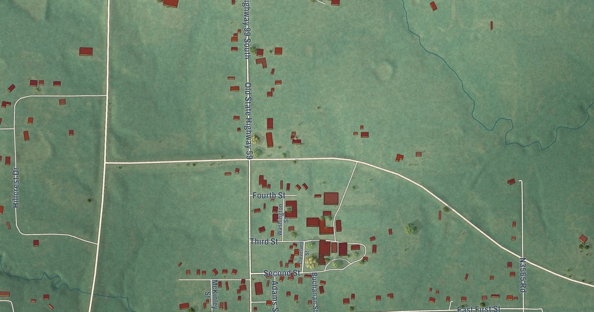 Map of Bowlegs, Oklahoma in 2026