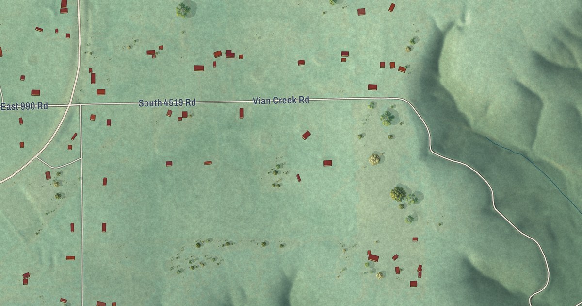 Map of Box, Oklahoma in 2026