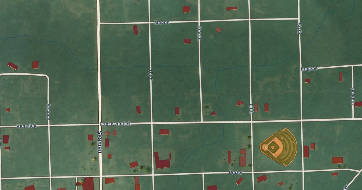 Map of Boynton, Oklahoma in 2026