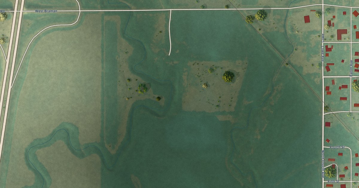 Map of Braman, Oklahoma in 2026