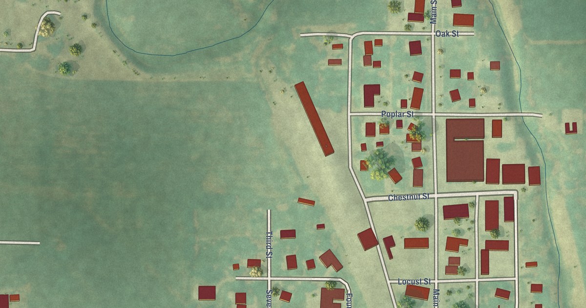 Map of Burlington, Oklahoma in 2026