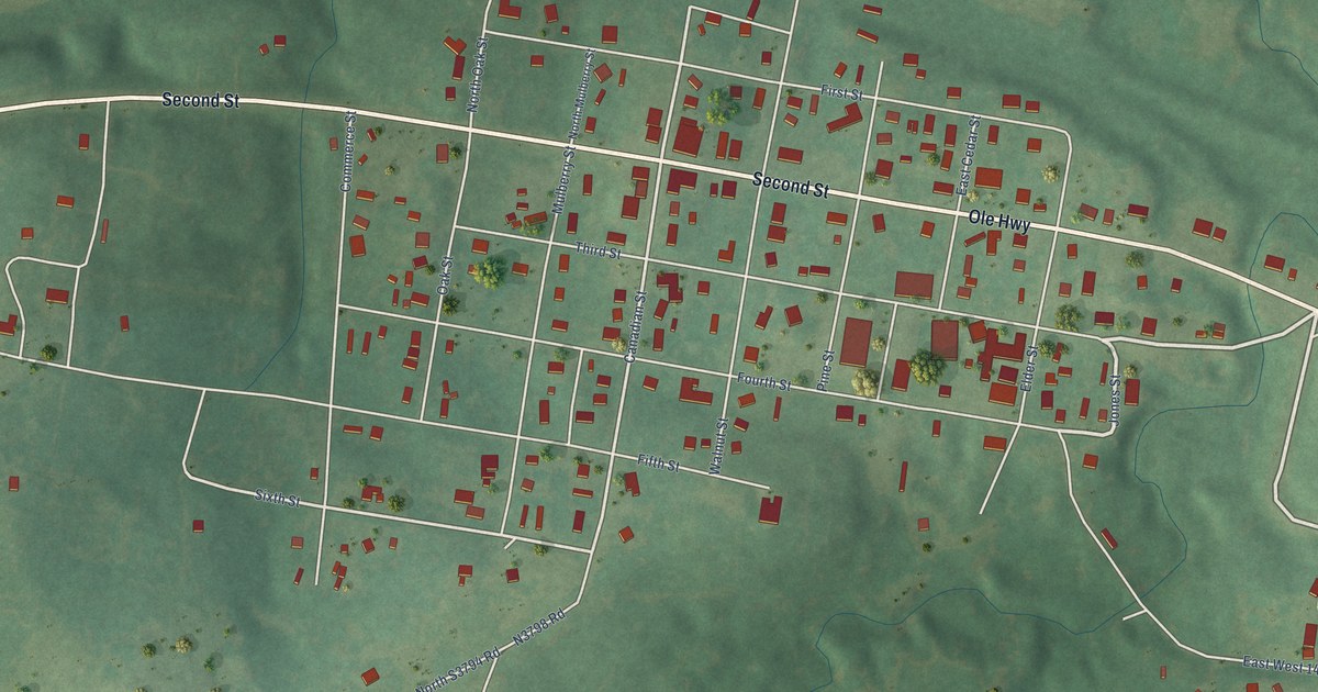Map of Calvin, Oklahoma in 2026