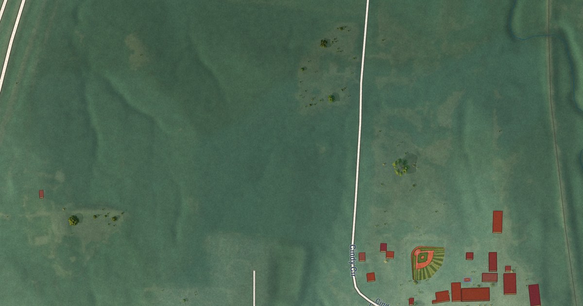 Map of Caney, Oklahoma in 2026