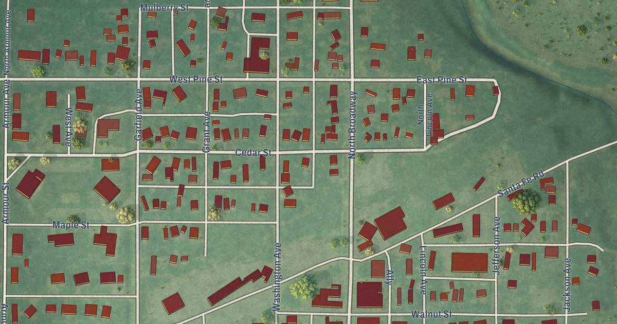 Map of Canton, Oklahoma in 2026