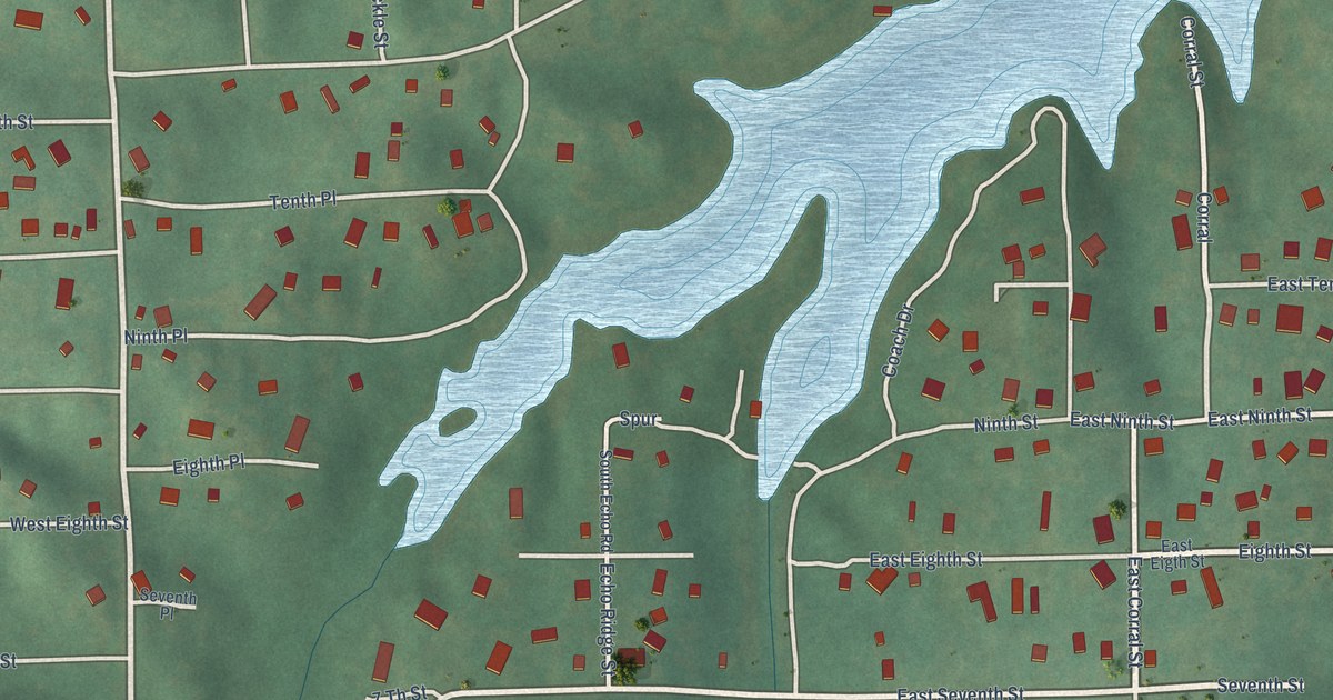 Map of Cedar Lake, Oklahoma in 2026