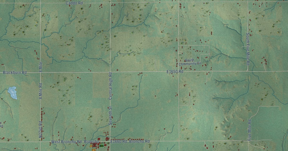Map of Central High, Oklahoma in 2026